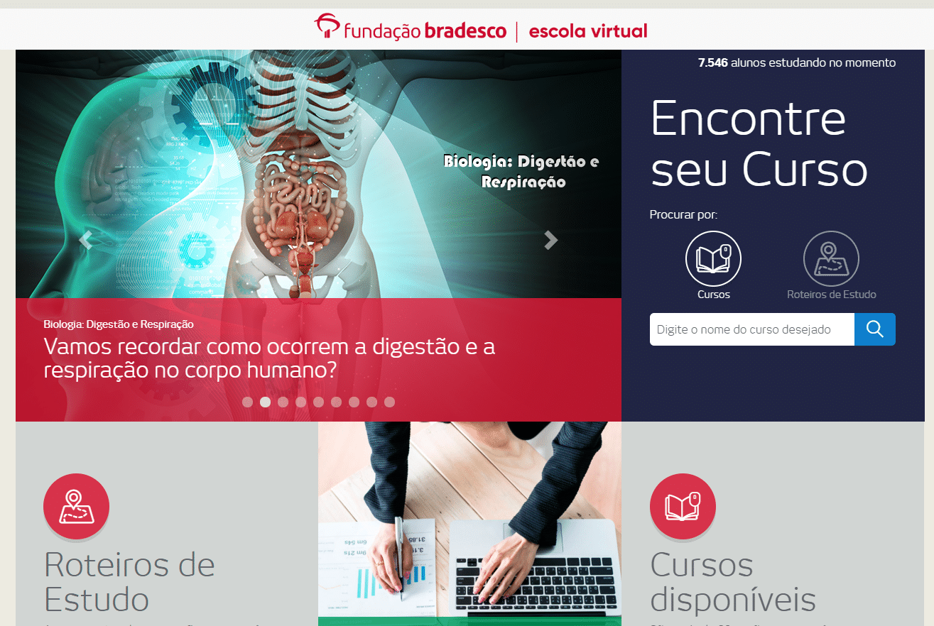 Fundação Bradesco oferece cursos gratuitos online nas áreas de gestão, finanças e tecnologia