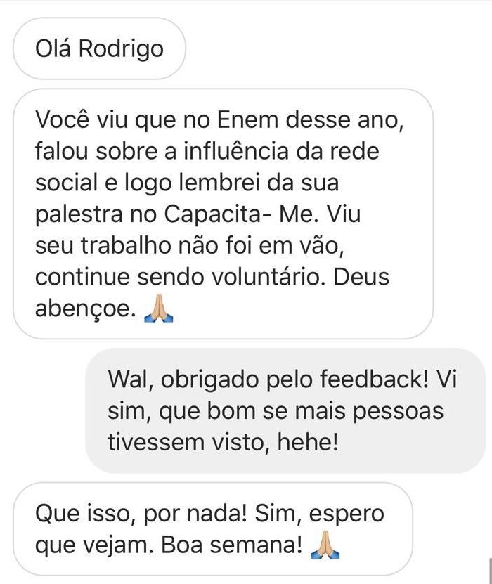 Enem, Redes Sociais e meu reconhecimento