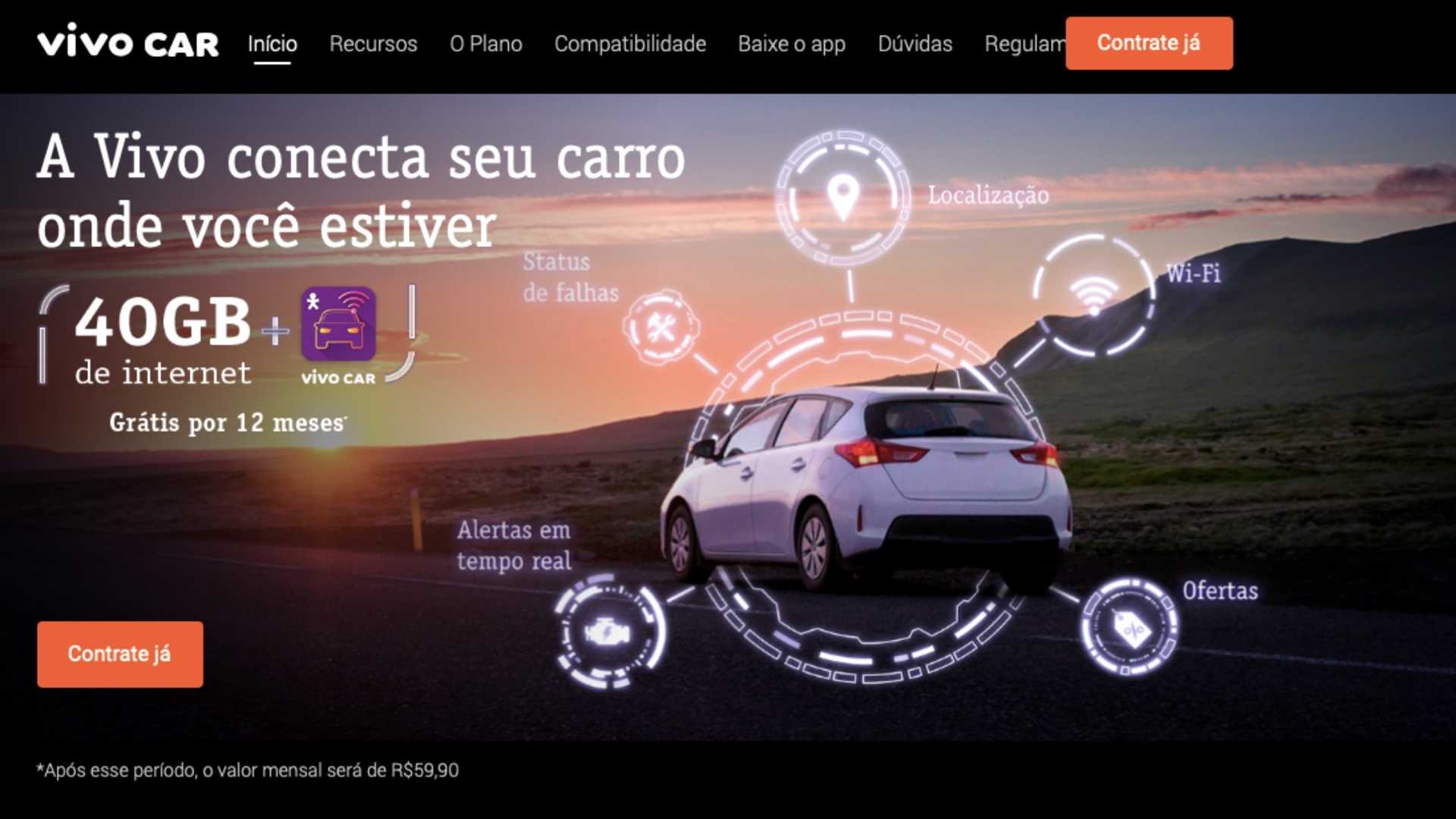 Vivo Car é o plano da Vivo para conectar carros com 40 GB de internet por mês
