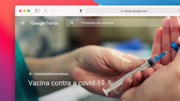 Portal do Google sobre a vacina (Imagem: Reprodução)